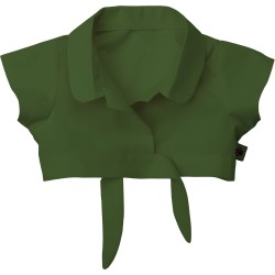 بلوز عروسک گره دار سبز پررنگ